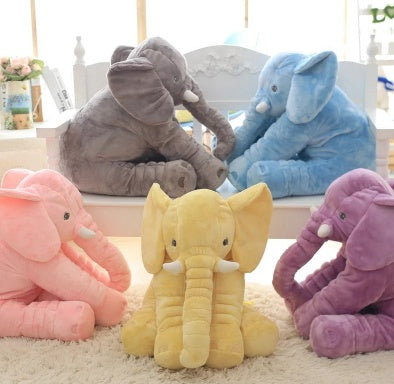 40/60cm No PP Cotton Soft Stuffed Elephant Skin Pillow Cushion Animal Skin Plush Toys Kids Doll Gifts