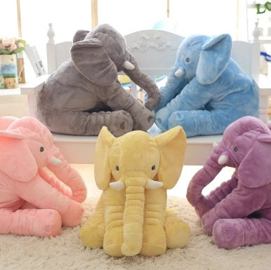 40/60cm No PP Cotton Soft Stuffed Elephant Skin Pillow Cushion Animal Skin Plush Toys Kids Doll Gifts